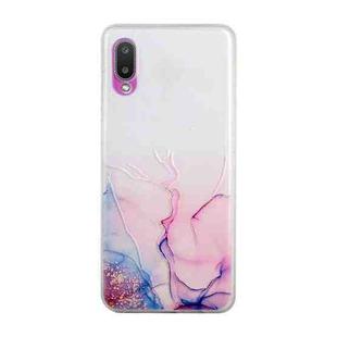 For Samsung Galaxy A02 (EU Version) Hollow Marble Pattern TPU Precise Hole Protective Case(Pink)