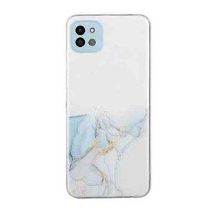 For Samsung Galaxy A22 5G Hollow Marble Pattern TPU Precise Hole Protective Case(Grey)