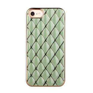 Electroplated Rhombic Pattern Sheepskin TPU Protective Case For iPhone 6(Avocado Green)