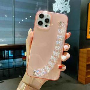 For iPhone 12 Pro Max Dream Color Bracelet Transparent Protective Case(Pink)