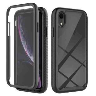 For iPhone XR Starry Sky Solid Color Series Shockproof PC + TPU Case with PET Film(Black)