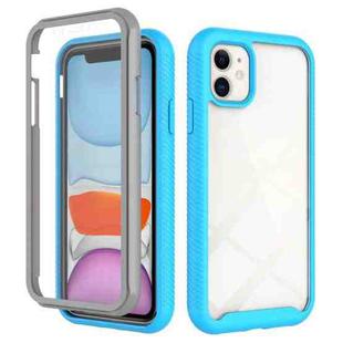 For iPhone 11 Starry Sky Solid Color Series Shockproof PC + TPU Case with PET Film (Sky Blue)