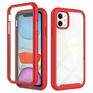 For iPhone 11 Starry Sky Solid Color Series Shockproof PC + TPU Case with PET Film (Red)