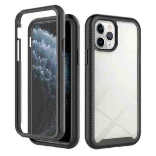 For iPhone 11 Pro Starry Sky Solid Color Series Shockproof PC + TPU Case with PET Film (Black)