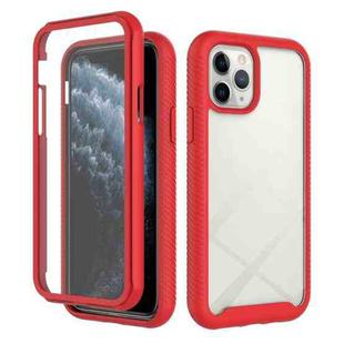 For iPhone 11 Pro Starry Sky Solid Color Series Shockproof PC + TPU Case with PET Film (Red)