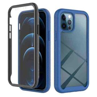 For iPhone 12 / 12 Pro Starry Sky Solid Color Series Shockproof PC + TPU Case with PET Film(Royal Blue)