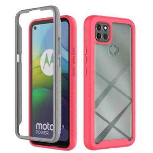 For Motorola Moto G9 Power(2021) Starry Sky Solid Color Series Shockproof PC + TPU Case with PET Film(Rose Red)