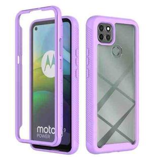 For Motorola Moto G9 Power(2021) Starry Sky Solid Color Series Shockproof PC + TPU Case with PET Film(Light Purple)