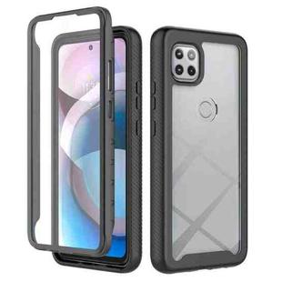 For Motorola Moto One 5G Ace Starry Sky Solid Color Series Shockproof PC + TPU Case with PET Film(Black)