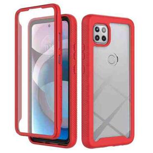 For Motorola Moto One 5G Ace Starry Sky Solid Color Series Shockproof PC + TPU Case with PET Film(Red)