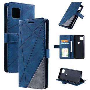 For Motorola Moto G 5G Skin Feel Splicing Horizontal Flip Leather Case with Holder & Card Slots & Wallet & Photo Frame(Blue)