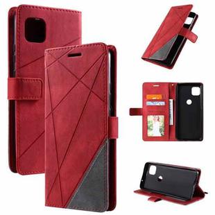 For Motorola Moto G 5G Skin Feel Splicing Horizontal Flip Leather Case with Holder & Card Slots & Wallet & Photo Frame(Red)