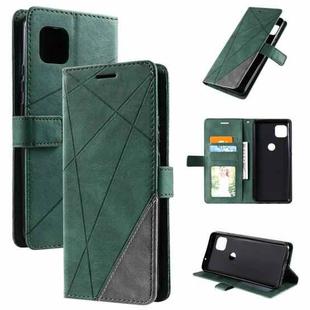 For Motorola Moto G 5G Skin Feel Splicing Horizontal Flip Leather Case with Holder & Card Slots & Wallet & Photo Frame(Green)