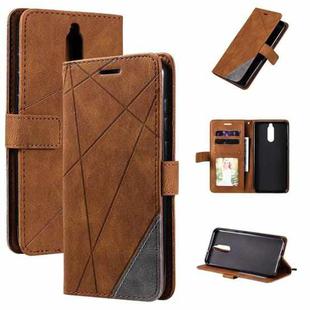 For Huawei Mate 10 Lite Skin Feel Splicing Horizontal Flip Leather Case with Holder & Card Slots & Wallet & Photo Frame(Brown)