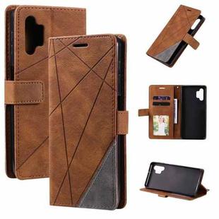 For Samsung Galaxy A32 5G Skin Feel Splicing Horizontal Flip Leather Case with Holder & Card Slots & Wallet & Photo Frame(Brown)