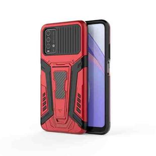 For Xiaomi Redmi Note 9 4G War Chariot Series Armor All-inclusive Shockproof PC + TPU Protective Case with Invisible Holder(Red)