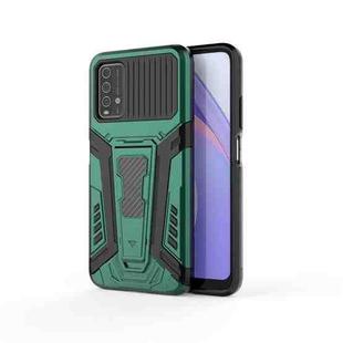 For Xiaomi Redmi Note 9 4G War Chariot Series Armor All-inclusive Shockproof PC + TPU Protective Case with Invisible Holder(Green)