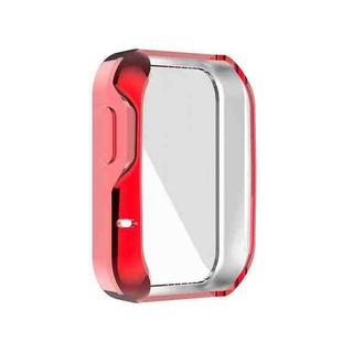 For Xiaomi Mi Watch Lite / Redmi Watch Full Coverage TPU Electroplating Protective Case(Red)