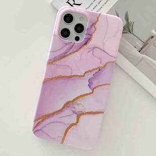 Golden Powder Dream Color Marble Pattern TPU Protective Case For iPhone 11(Purple)