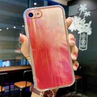 For iPhone SE 2022 / SE 2020 / 8 / 7 IMD Rendering Watercolor Aurora Pattern Shockproof TPU + PC Protective Case(Spring Sakura)