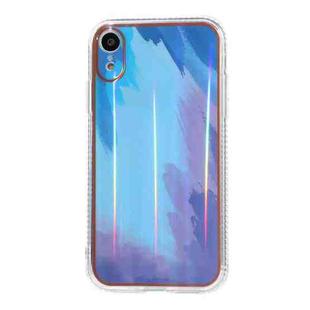 For iPhone XR IMD Rendering Watercolor Aurora Pattern Shockproof TPU + PC Protective Case(Winter Snow)