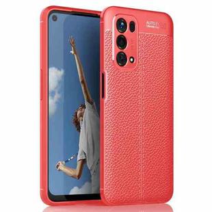 For OPPO A74 5G Litchi Texture TPU Shockproof Case(Red)