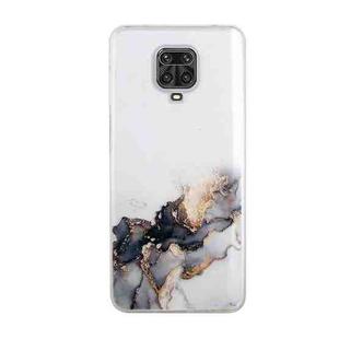 For Xiaomi Redmi Note 9 Pro Hollow Marble Pattern TPU Precise Hole Protective Case(Black)