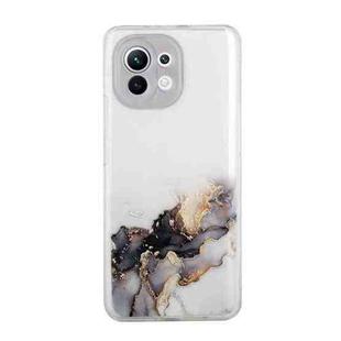 For Xiaomi Mi 11 Hollow Marble Pattern TPU Precise Hole Protective Case(Black)