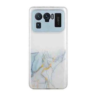 For Xiaomi Mi 11 Ultra Hollow Marble Pattern TPU Precise Hole Protective Case(Grey)