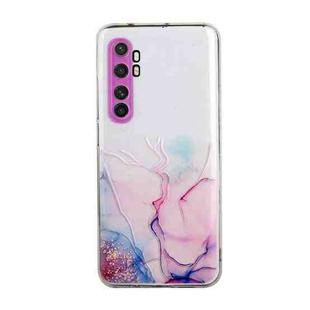 For Xiaomi Note 10 Lite Hollow Marble Pattern TPU Precise Hole Protective Case(Pink)