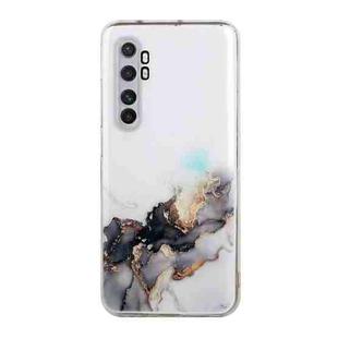 For Xiaomi Note 10 Lite Hollow Marble Pattern TPU Precise Hole Protective Case(Black)