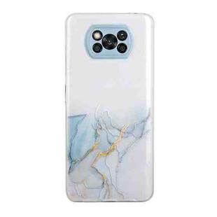 For Xiaomi Poco X3 / X3 Pro Hollow Marble Pattern TPU Precise Hole Protective Case(Grey)