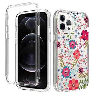 For iPhone 11 Pro 2 in 1 High Transparent Painted Shockproof PC + TPU Protective Case (Small Floral)
