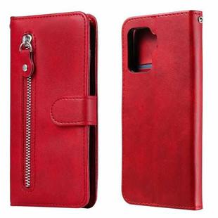 For OPPO A94 4G / F19 Pro / Reno5 F Fashion Calf Texture Zipper Horizontal Flip Leather Case with Stand & Card Slots & Wallet(Red)