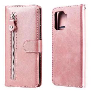 For OPPO A94 4G / F19 Pro / Reno5 F Fashion Calf Texture Zipper Horizontal Flip Leather Case with Stand & Card Slots & Wallet(Rose Gold)