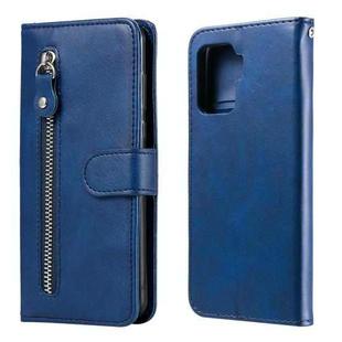 For OPPO A94 4G / F19 Pro / Reno5 F Fashion Calf Texture Zipper Horizontal Flip Leather Case with Stand & Card Slots & Wallet(Blue)