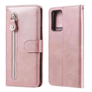 For Xiaomi Redmi Note 10 Pro / 10 Pro Max Fashion Calf Texture Zipper Horizontal Flip Leather Case with Stand & Card Slots & Wallet(Rose Gold)