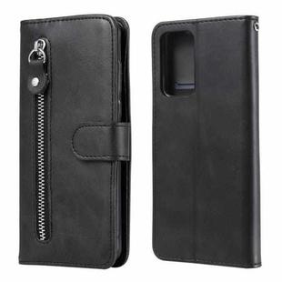 For Xiaomi Redmi Note 10 Pro / 10 Pro Max Fashion Calf Texture Zipper Horizontal Flip Leather Case with Stand & Card Slots & Wallet(Black)