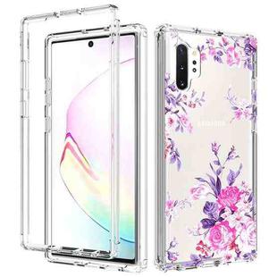 For Samsung Galaxy Note 10 Plus 2 in 1 High Transparent Painted Shockproof PC + TPU Protective Case(Rose)
