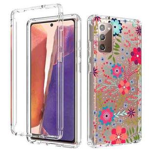 For Samsung Galaxy Note20 2 in 1 High Transparent Painted Shockproof PC + TPU Protective Case(Small Floral)