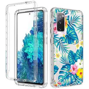 For Samsung Galaxy S20 FE 2 in 1 High Transparent Painted Shockproof PC + TPU Protective Case(Banana Leaf)