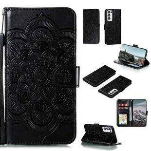 For OPPO Reno5 5G / Find X3 Lite Mandala Embossing Pattern Horizontal Flip PU Leather Case with Holder & Card Slots & Wallet & Lanyard(Black)
