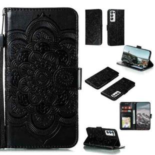 For OPPO Find X3 / Find X3 Pro Mandala Embossing Pattern Horizontal Flip PU Leather Case with Holder & Card Slots & Wallet & Lanyard(Black)