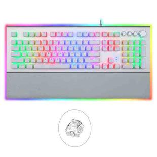 AULA L2098 108 Keys USB RGB Light Wired Mechanical Gaming Keyboard, Ice Shaft(Silver)