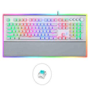 AULA L2098 108 Keys USB RGB Light Wired Mechanical Gaming Keyboard, Blue Shaft(Silver)