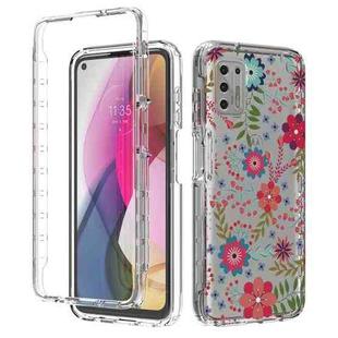 For Motorola Moto G Stylus (2021) 2 in 1 High Transparent Painted Shockproof PC + TPU Protective Case(Small Floral)