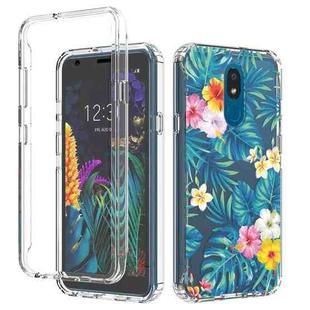 For LG Aristo 4+ 2 in 1 High Transparent Painted Shockproof PC + TPU Protective Case(Banana Leaf)