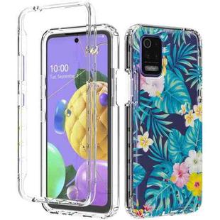For LG K52 2 in 1 High Transparent Painted Shockproof PC + TPU Protective Case(Banana Leaf)