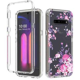 For LG V60 ThinQ 5G 2 in 1 High Transparent Painted Shockproof PC + TPU Protective Case(Rose)