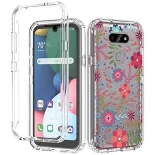 For LG K31 2 in 1 High Transparent Painted Shockproof PC + TPU Protective Case(Small Floral)